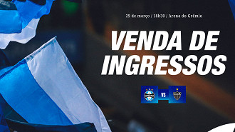 Ingressos para Grêmio x Atlético-MG, pelo Brasileirão 2025: Veja valores e datas de compra