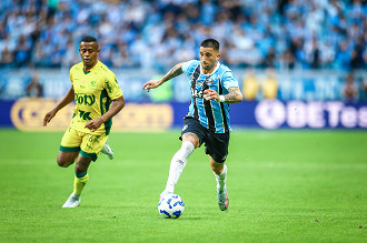 Cristian Olivera em ação pelo Grêmio. (Foto: Lucas Uebel / Grêmio FBPA)