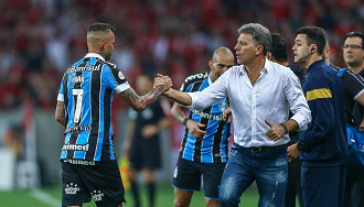 Renato e Luan trabalharam juntos no Grêmio entre 2016 e 2019. (Foto: Lucas Uebel / Grêmio FBPA)