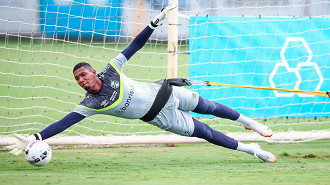 Após caso de indisciplina, Adriel foi emprestado ao Bahia. (Foto: Lucas Uebel / Grêmio FBPA)
